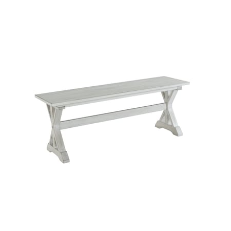 Boraam Jamestown Dining Bench, Antique Whitewash 77404